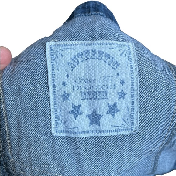 Promod Denim Full Length Jean Overall with Distress Size: 8 - Picture 10 of 14
